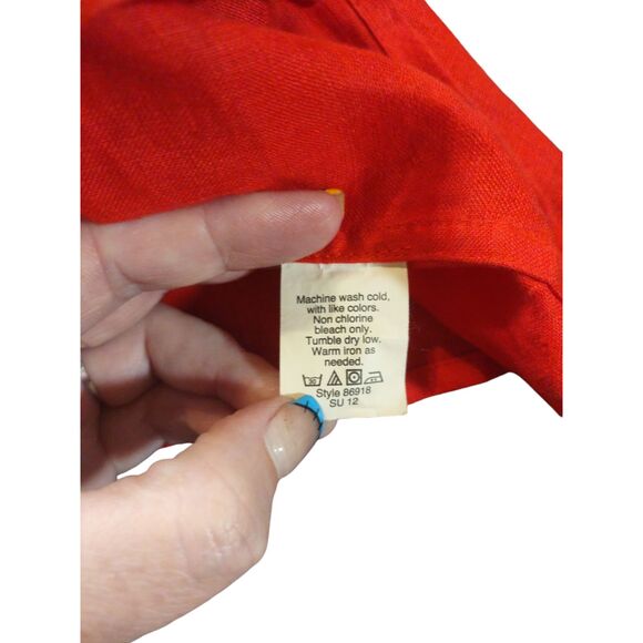 J. Crew Long-Sleeve Shirt Womens 2P Red Grandmacore Artsy - Picture 3 of 8